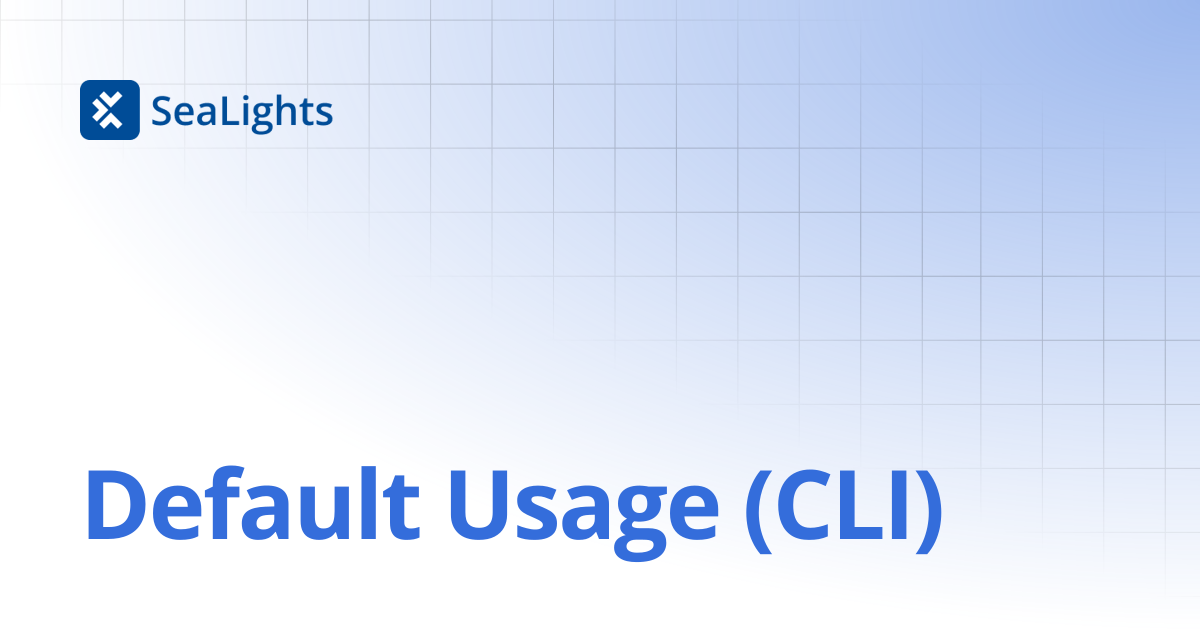 Default Usage (CLI) | Setup & Configuration | Knowledge Base