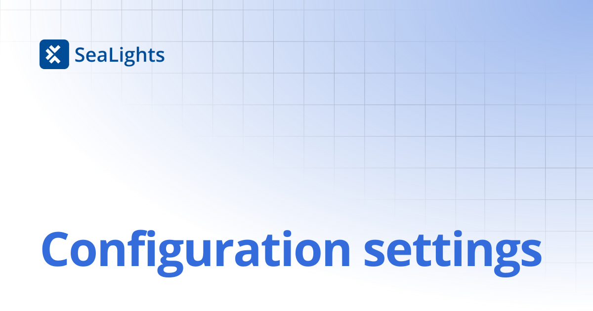 Configuration settings | Setup & Configuration | Knowledge Base