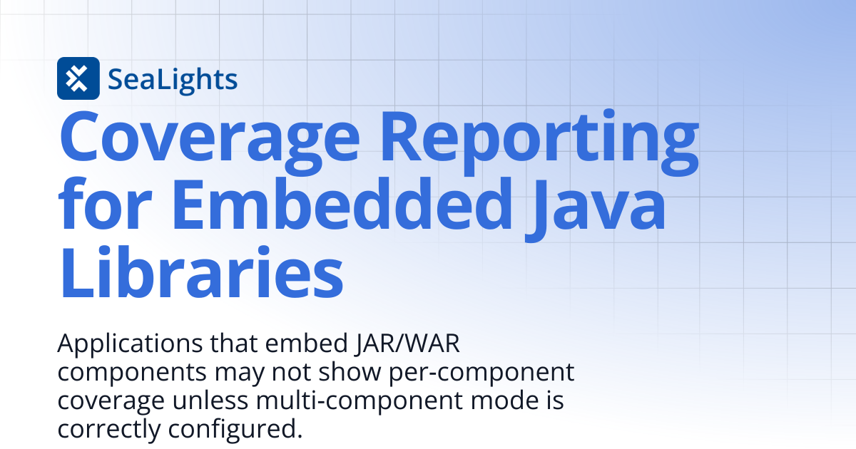Coverage Reporting for Embedded Java Libraries | Setup & Configuration ...