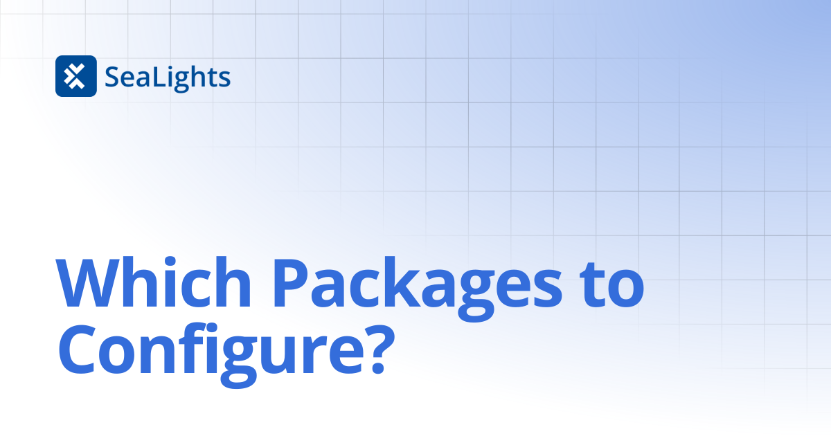 Which Packages to Configure? | Setup & Configuration | Knowledge Base